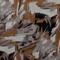 Viscose/Sp Jersey Print - Paint Stripes, Caramel