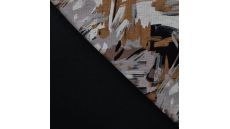 Viscose/Sp Jersey Print - Paint Stripes, Caramel