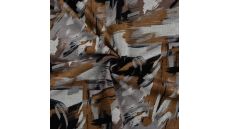 Viscose/Sp Jersey Print - Paint Stripes, Caramel