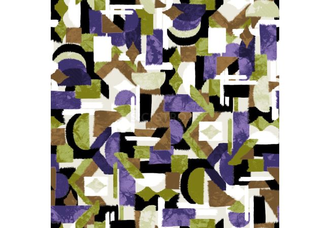 Viscose/Sp Jersey Print - Fantasy Purple Lime