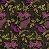 Viscose/Sp Jersey Print - Flowers, Purple