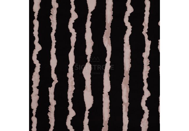 Viscose Twill Print - Waves, Black Sand