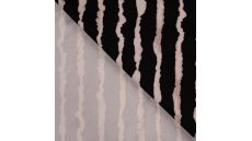Viscose Twill Print - Waves, Black Sand