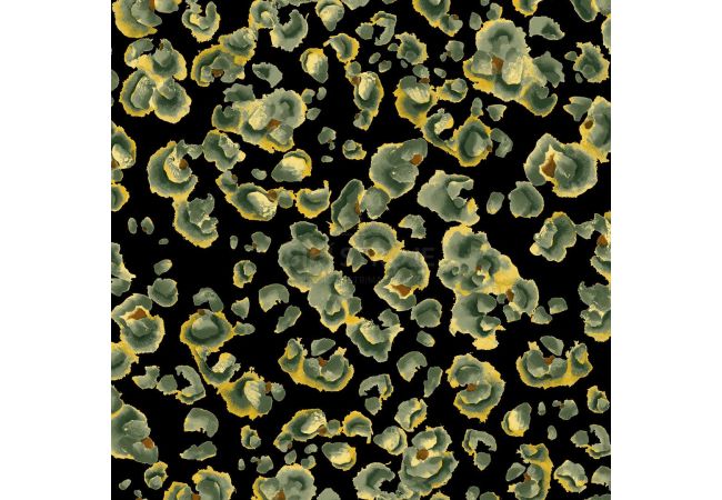 Viscose Twill Print - Tear Drops, Khaki