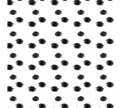 Viscose Twill Print - Dots, Ecru Black