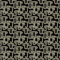 Viscose Twill Print - Chains, Black Khaki