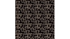 Viscose Twill Print - Chains, Black Caramel
