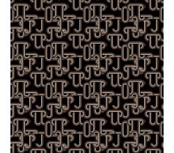 Viscose Twill Print, Chains, Black Caramel