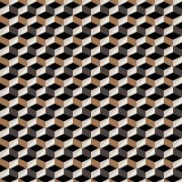 Bengaline Print - Graphic Cubes, Caramel