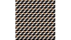 Bengaline Print - Graphic Cubes, Caramel