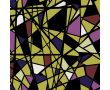 Rayon Spun Satin Print - Leaded Window, Purple
