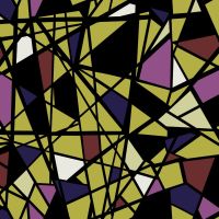 Rayon Spun Satin Print - Leaded Window, Purple