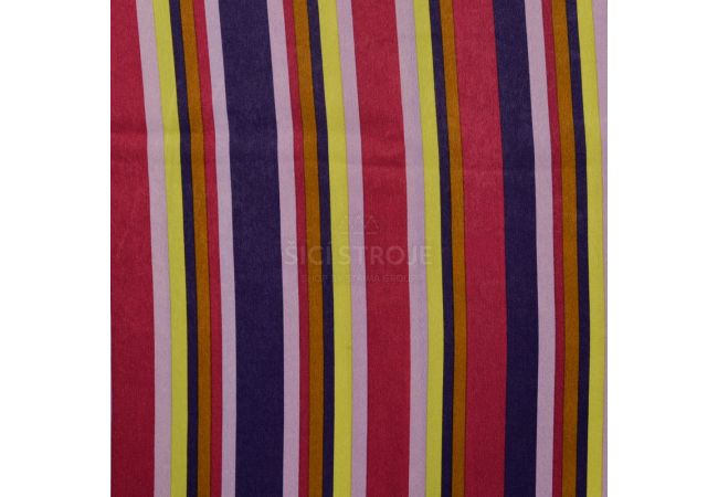 Poly Satin Print - Stripe, Purple