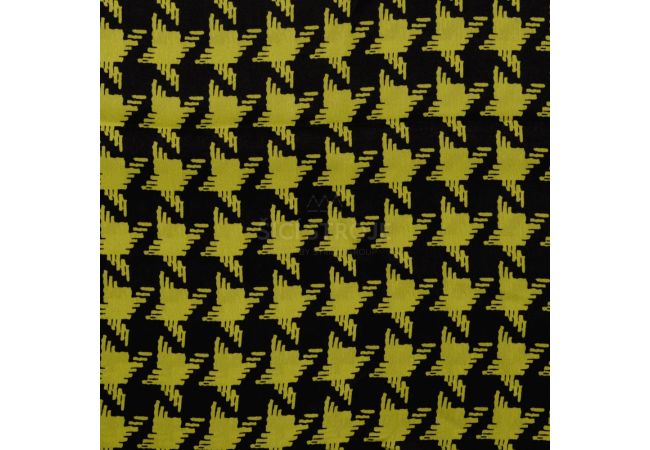 Poly Satin Print - Chicken Feet, Lime