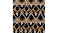 Poly Satin Print - Drops, Caramel