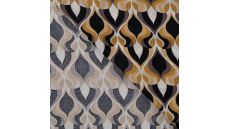 Poly Satin Print - Drops, Caramel