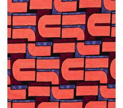 Viscose/Sp Jersey Print - Tubes, Red