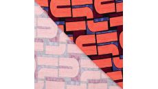 Viscose/Sp Jersey Print - Tubes, Red