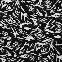 Viscose Crincle - Graphic, Black/White