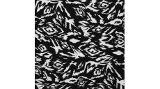 Viscose Crincle - Graphic, Black/White