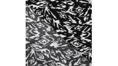 Viscose Crincle - Graphic, Black/White