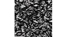 Viscose Crincle - Graphic, Black/White