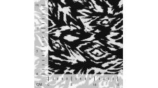 Viscose Crincle - Graphic, Black/White