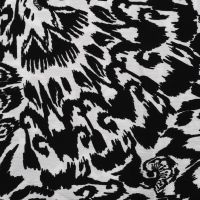 Viscose Crincle - Butterflies, Black/White