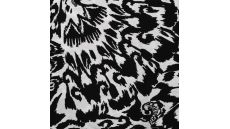 Viscose Crincle - Butterflies, Black/White