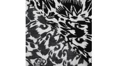 Viscose Crincle - Butterflies, Black/White