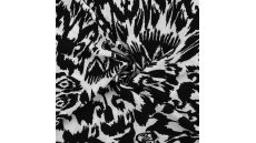Viscose Crincle - Butterflies, Black/White