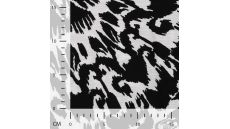 Viscose Crincle - Butterflies, Black/White