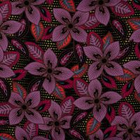 Linnen Viscose Print - Indy Flower, Violet
