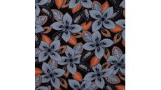 Linnen Viscose Print - Indy Flower, Denim