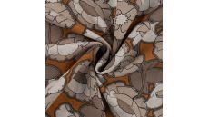 Linnen Viscose Print - Bold Flower, Sand