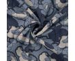 Linnen Viscose Print - Bold Flower, Denim