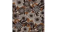 Linnen Viscose Print - Seventies Flower, Sand