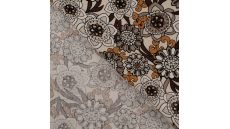 Linnen Viscose Print - Seventies Flower, Sand