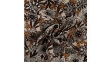 Linnen Viscose Print - Seventies Flower, Sand