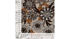 Linnen Viscose Print - Seventies Flower, Sand
