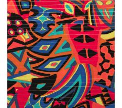 Cotton Voile Lurex - Abstract, Cyclam