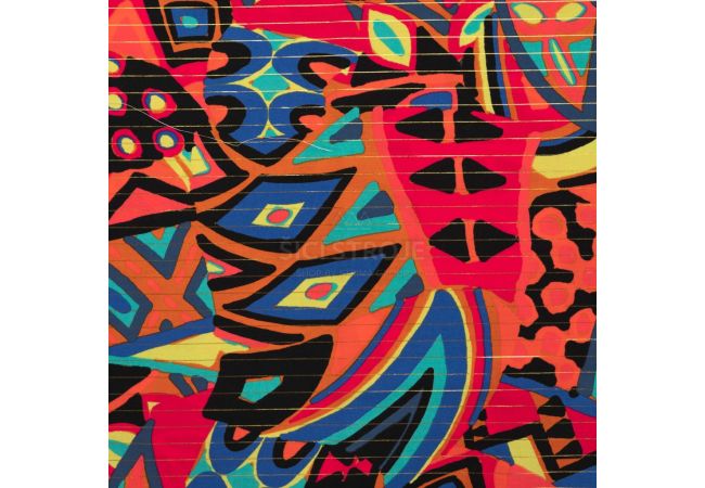 Cotton Voile Lurex - Abstract, Cyclam