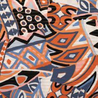 Cotton Voile Lurex - Abstract, Denim