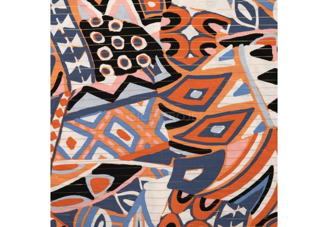 Cotton Voile Lurex - Abstract, Denim