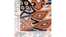 Cotton Voile Lurex - Abstract, Denim