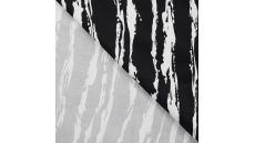 Cotton/Sp Sateen Print - Irregular Stripe, Black/White