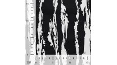 Cotton/Sp Sateen Print - Irregular Stripe, Black/White