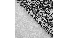 Cotton/Sp Sateen Print - Mini Triangles, Black/White