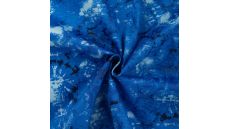 Cotton/Sp Sateen Print - Fancy, Royal