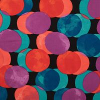 Satin Viscose - Funny Dots, Cyclam